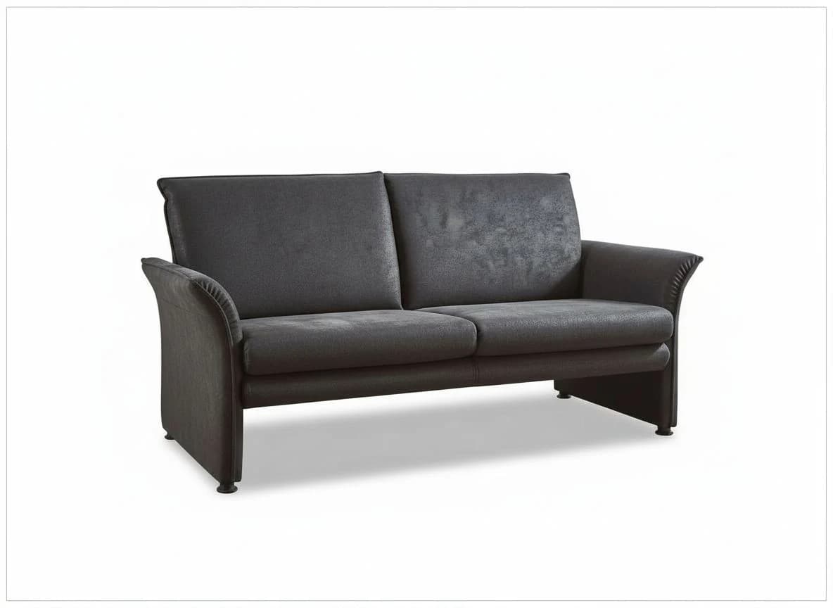 Sofa - 3-Sitzer, Stoff, Schwarz