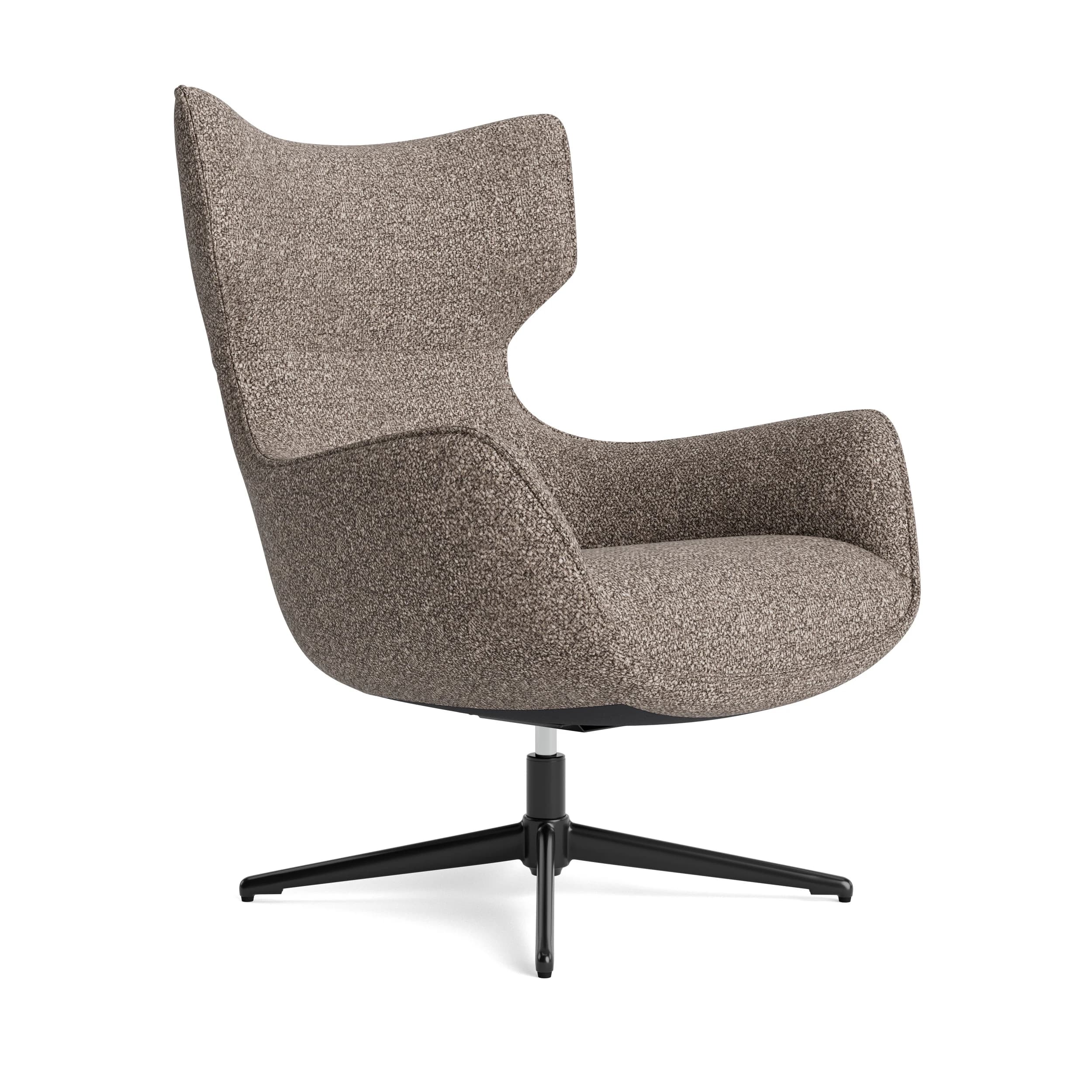 Sessel Elgora - drehbar, Stoff, Mocca