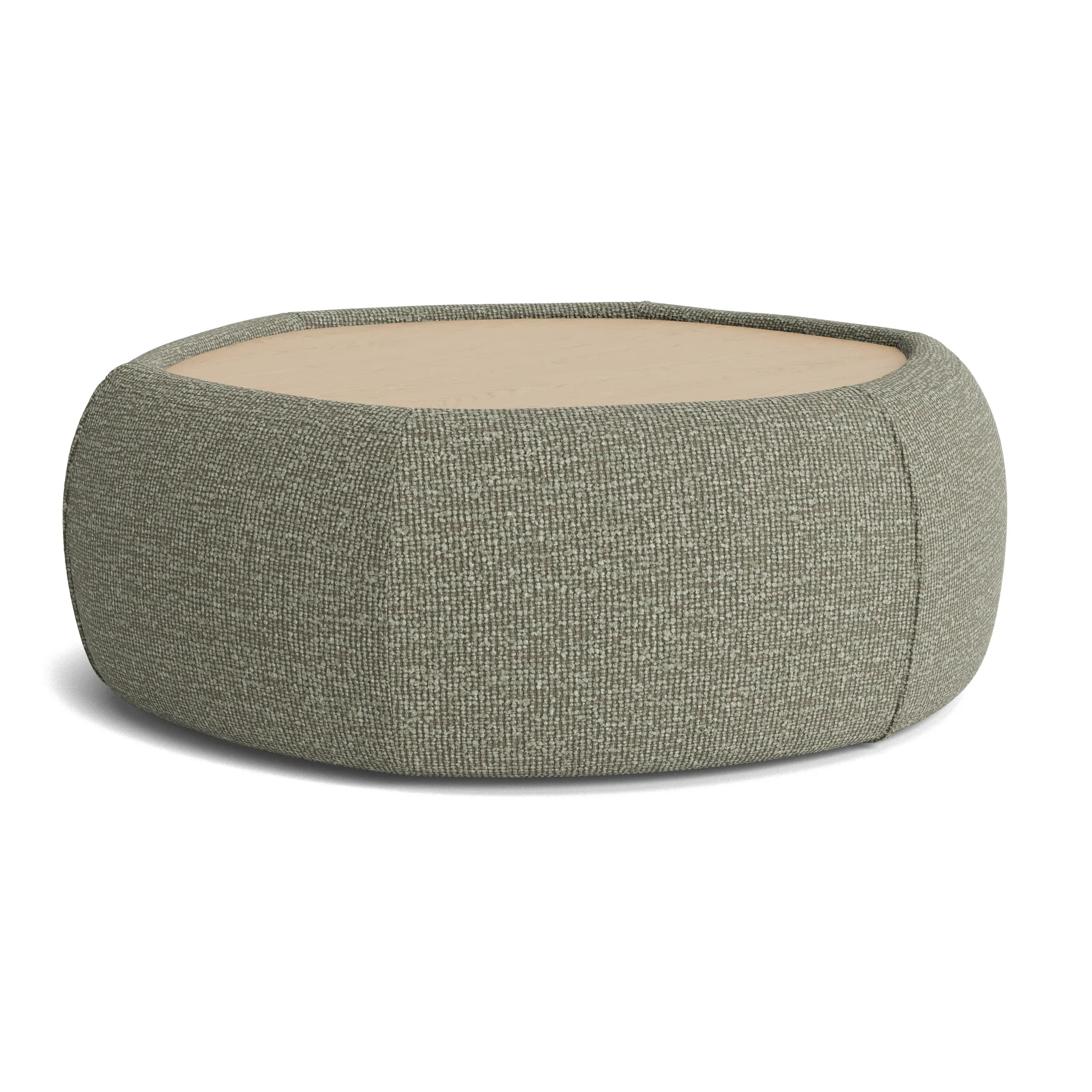Hocker Serava/Honey - Large, mit Platte, Stoff, Olivgrün