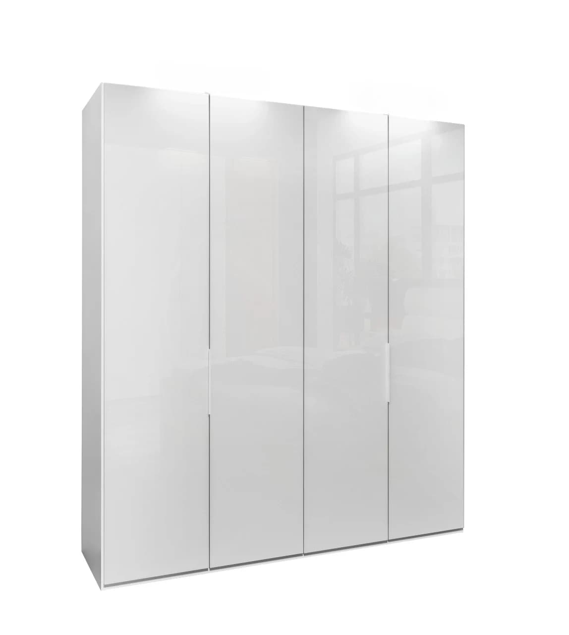 Drehtürenschrank Viana Vidrio - BHT ca. 200x243x60 cm, Weiß