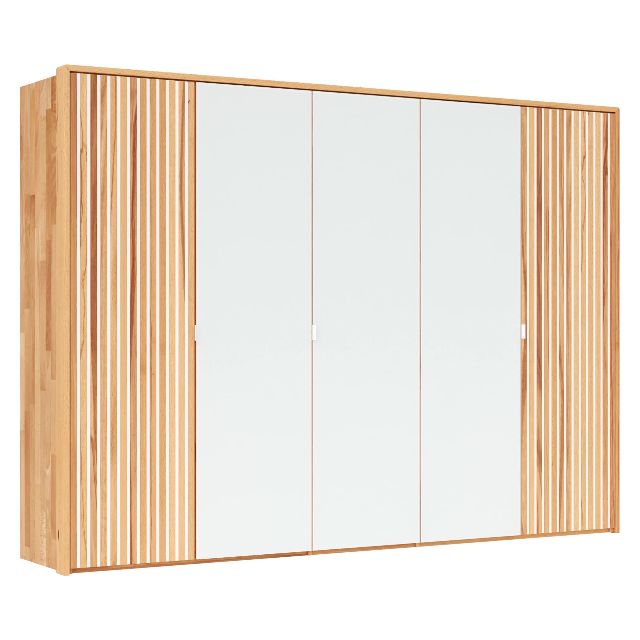 Drehtürenschrank Tigris - inkl. Passepartout, B. ca. 305 cm, Kernbuche massiv, geölt