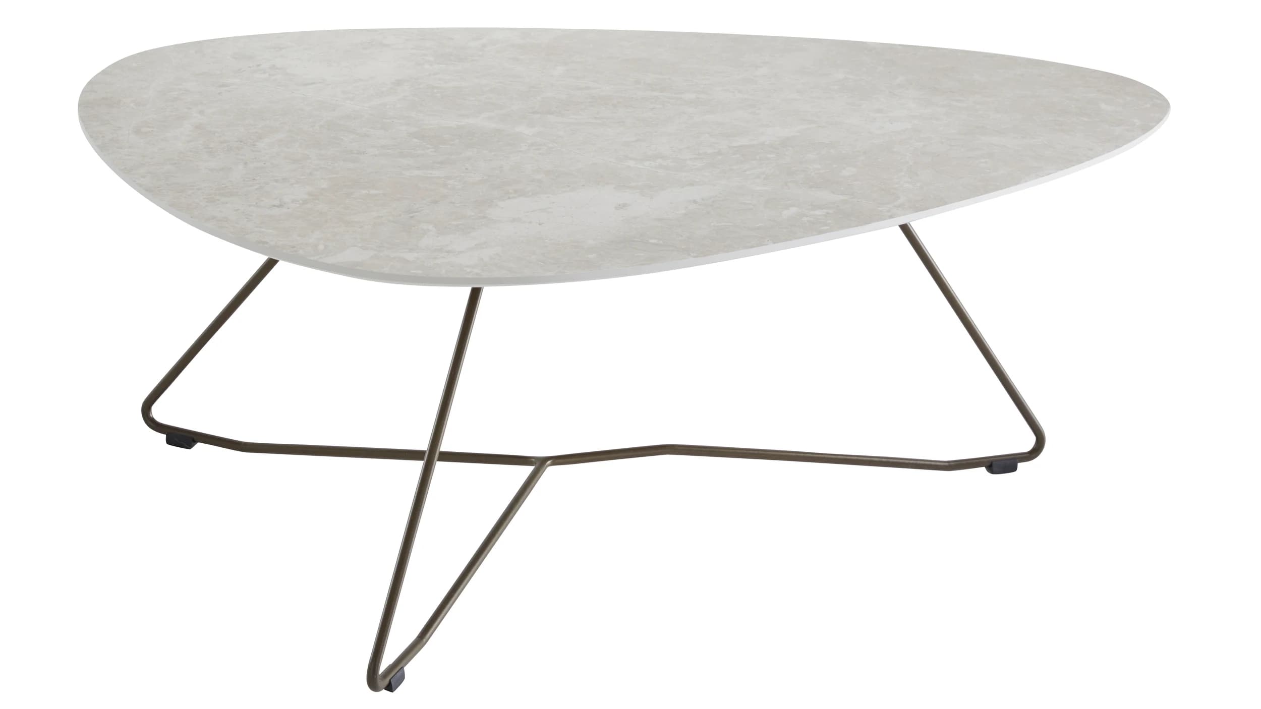 Couchtisch Oliva - LBH ca. 100x70x37 cm, HPL, Creme Natur