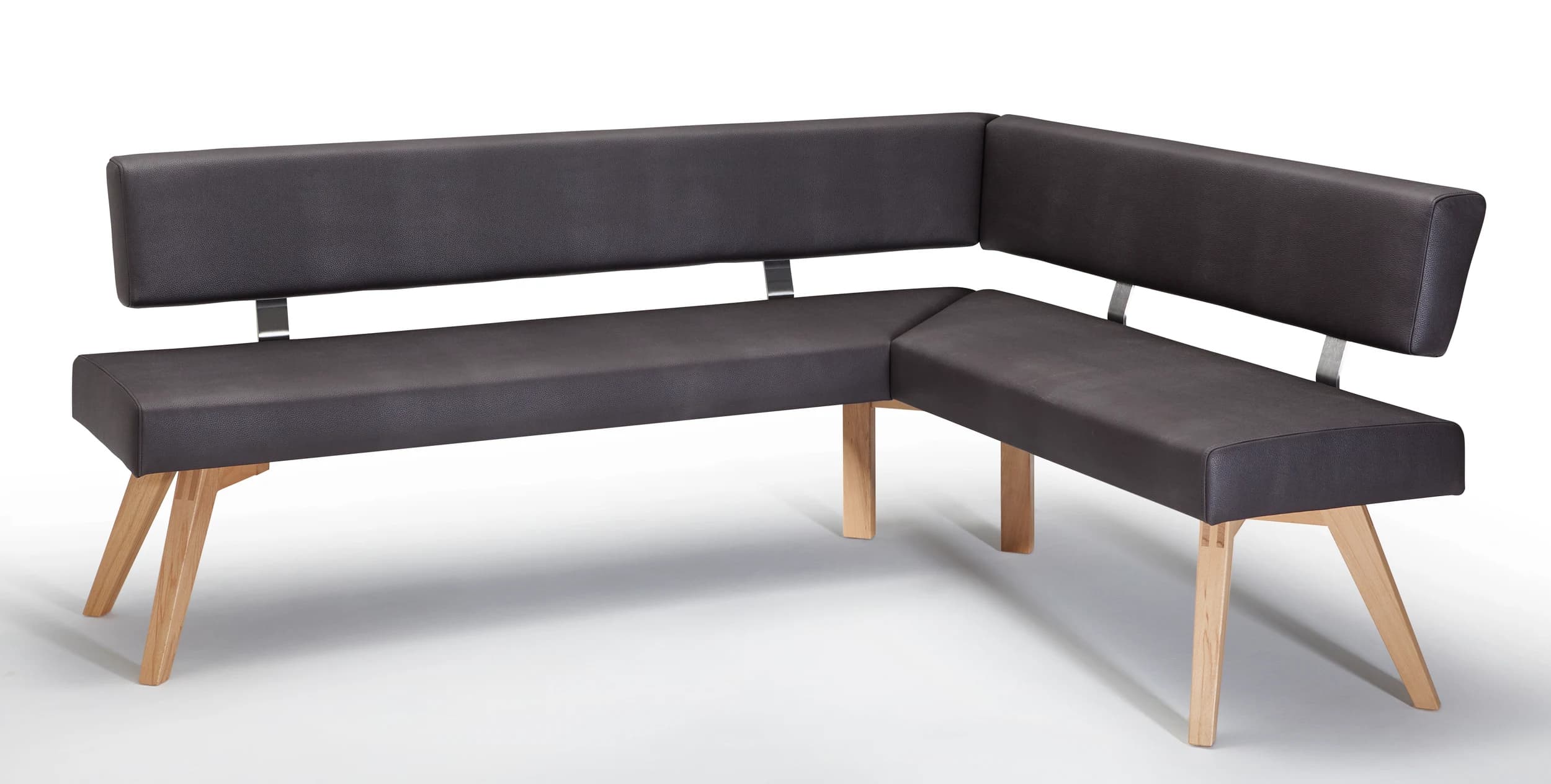 Eckbank - BT ca. 205x165 cm, Polyester, Dunkelbraun
