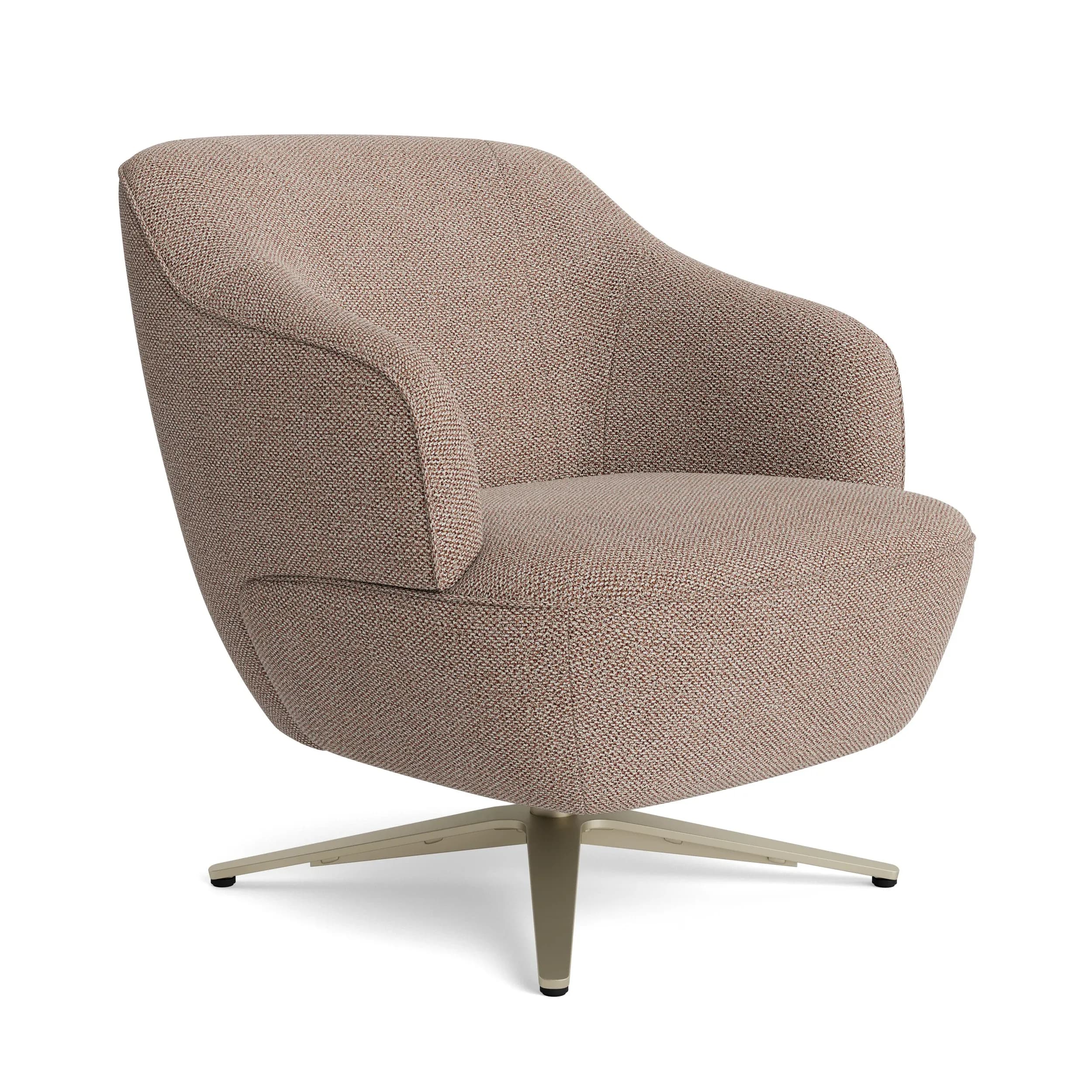 Sessel Burela - drehbar, Stoff, Kupfer