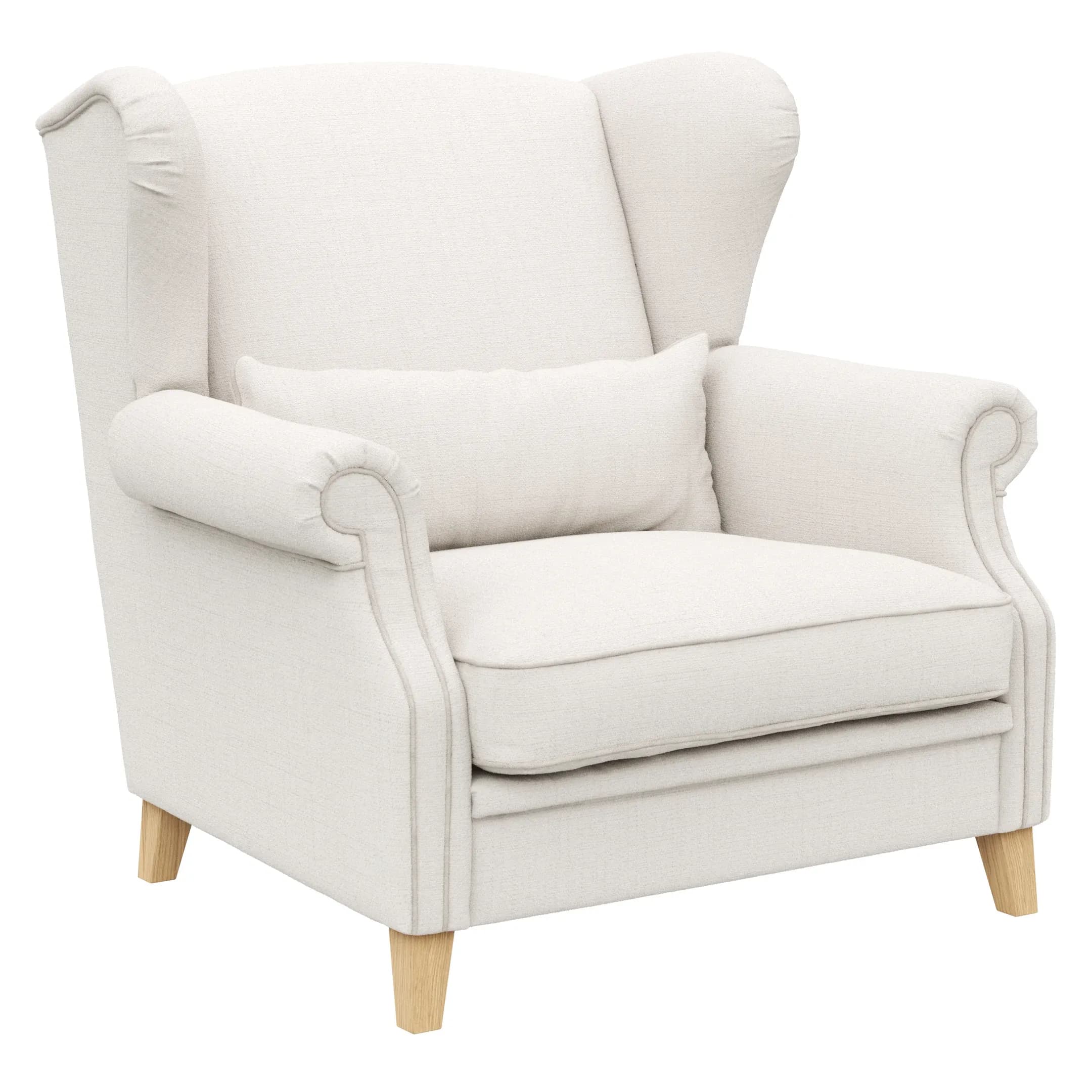 Sessel Mapleton - Stoff, Creme