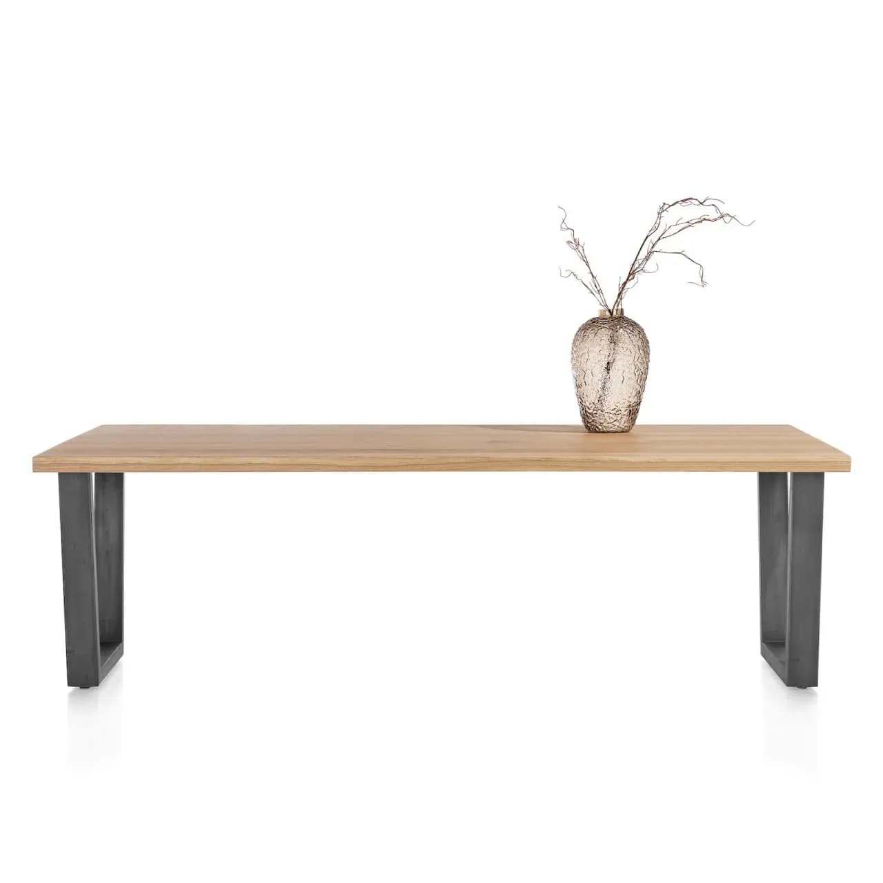 Nyborg, Tisch 230 x 100 cm - rechteckige Tischplatte - V-Fuß Metall