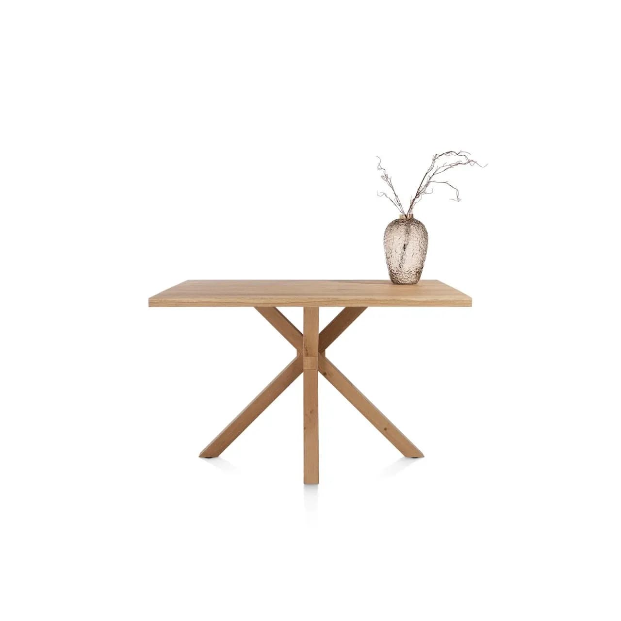 Nyborg, Tresentisch 150 x 100 cm - rechteckige Tischplatte - Mittelfuß Holz (Höhe 92 cm)