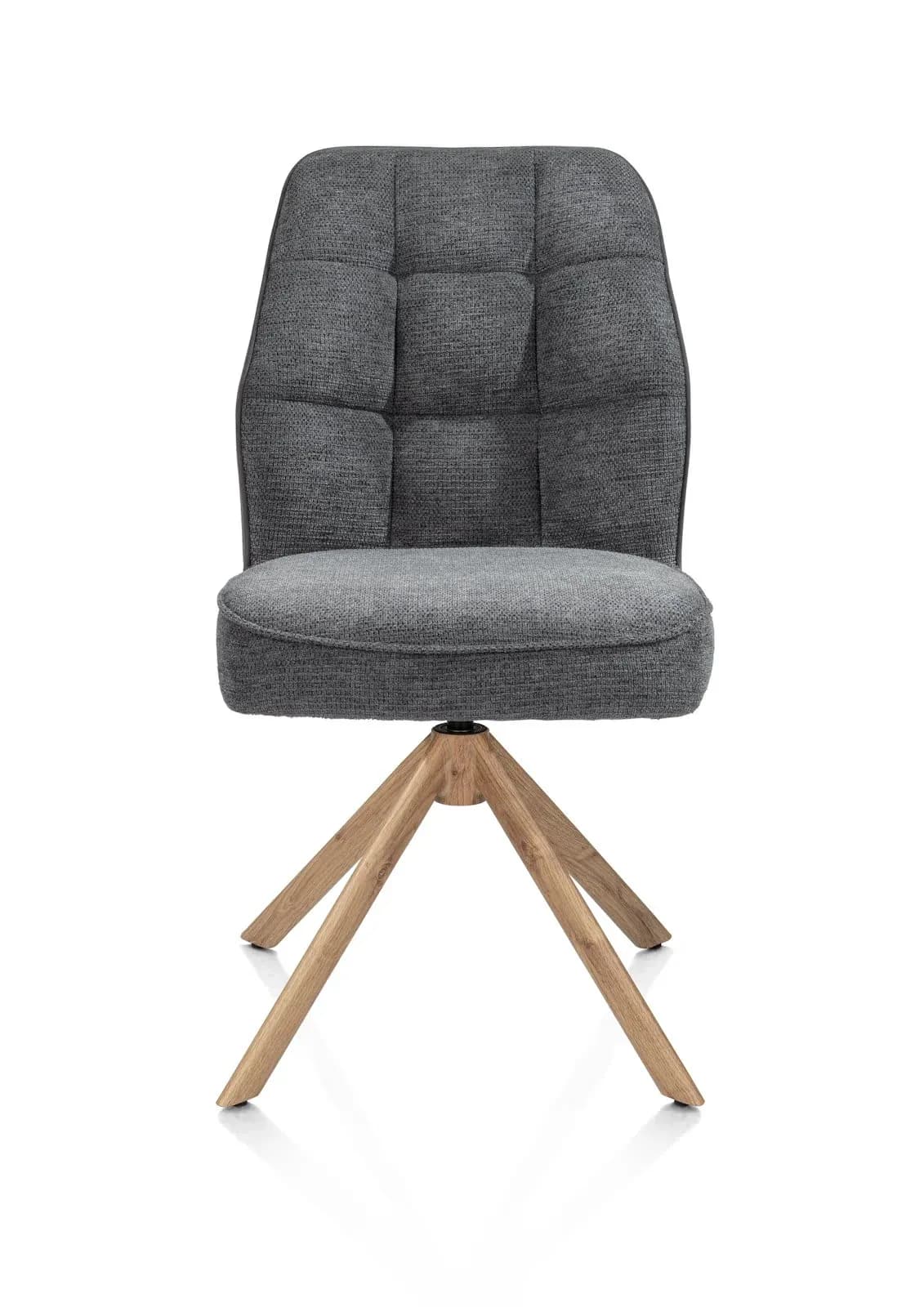 Bell, Stuhl - Gestell Eiche-Optik - drehbar - Kippfunktion - Taschenfederkern - Kombi Calabria/Vada