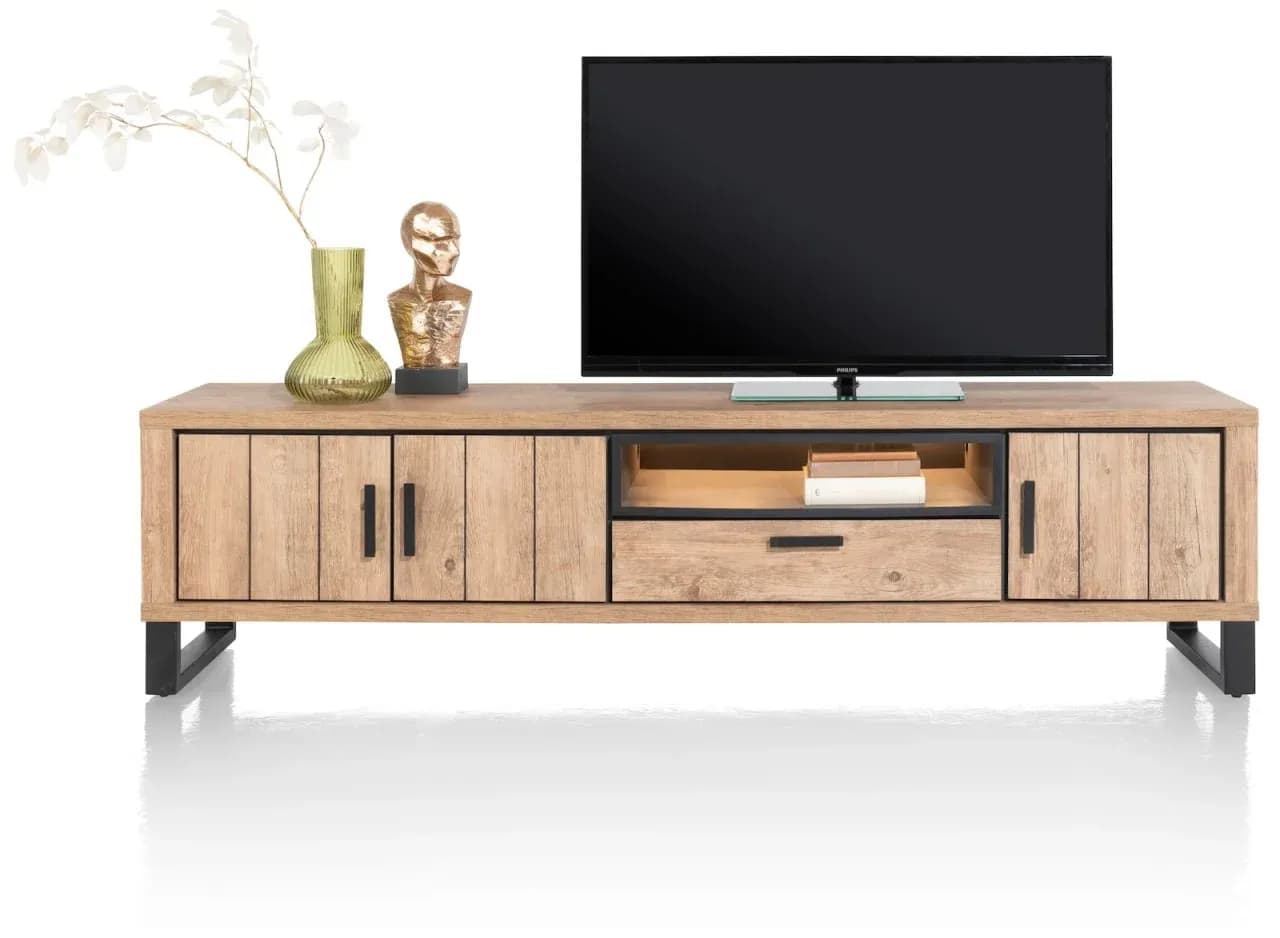Pavarotti, Lowboard 210 cm - 3-Türen + 1-Lade + 1-Nische (+ LED)