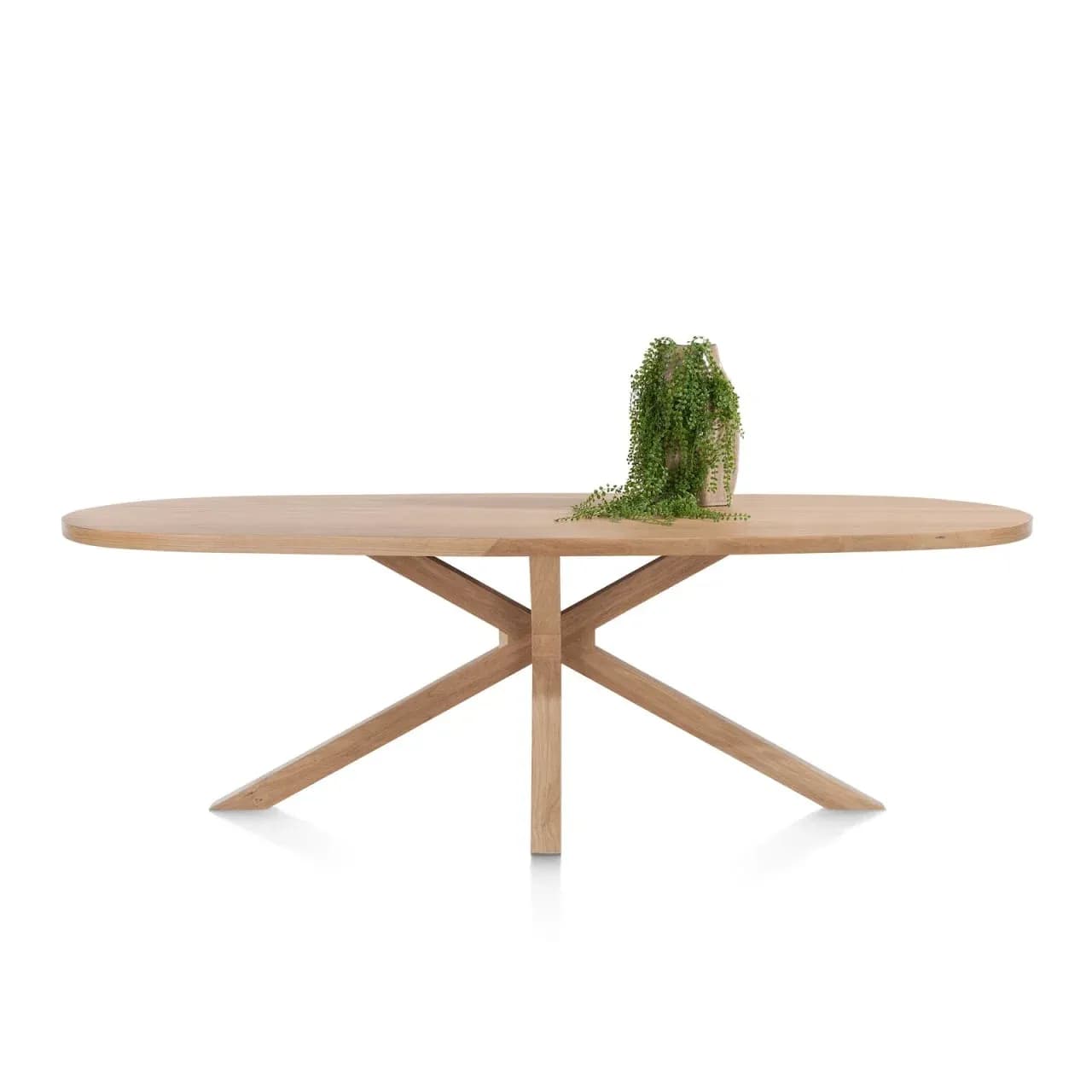 Nyborg, Tisch 240 x 110 cm - oval - Mittelfuß Holz
