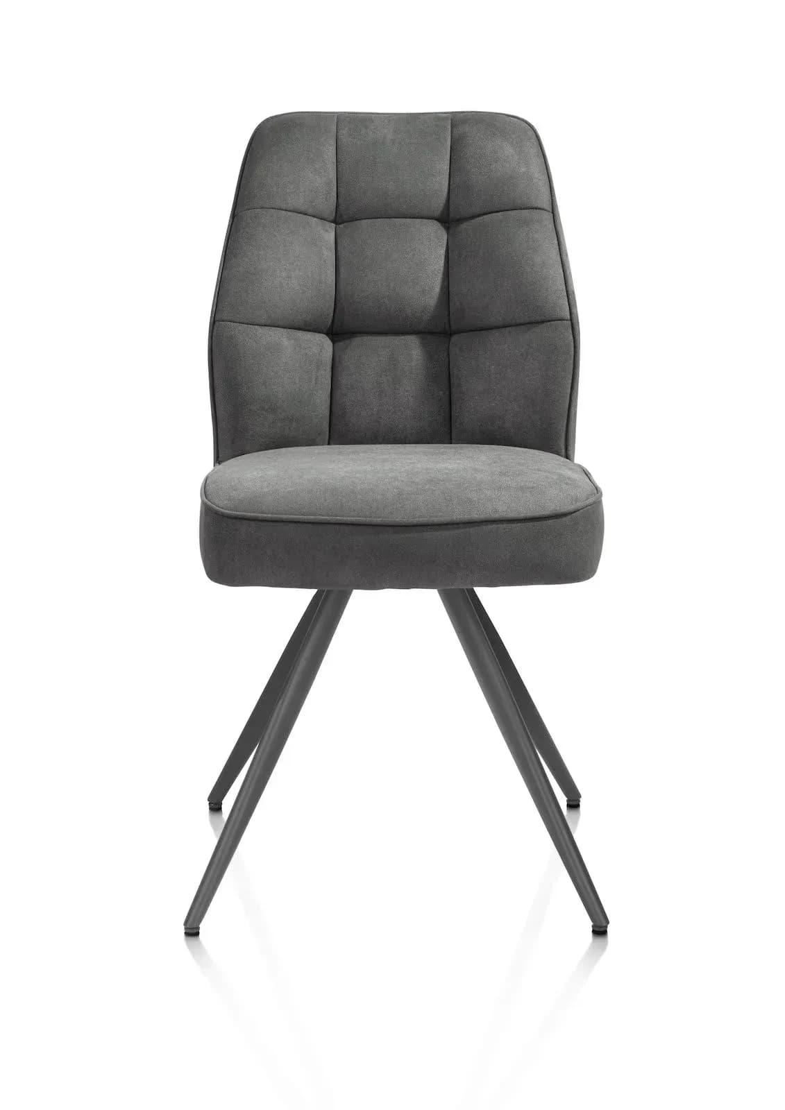 Bell, Stuhl - Gestell Graphit - Taschenfederkern - Stoff Calabria