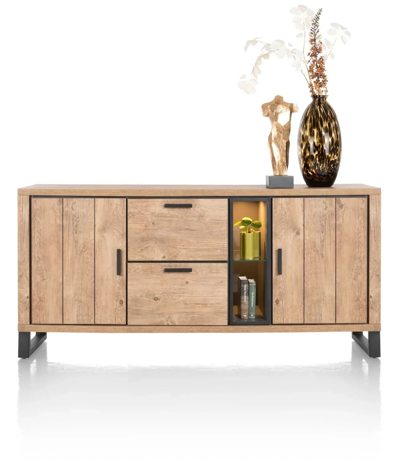 Pavarotti, Sideboard 190 cm - 2-Türen + 2-Laden + 2-Nischen (+ LED)