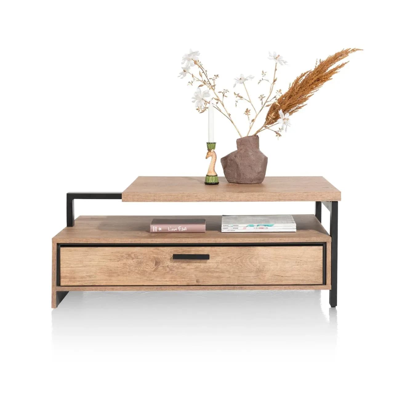 Pavarotti, Couchtisch 60 x 110 cm + 1-Lade t&t + 1-Nische