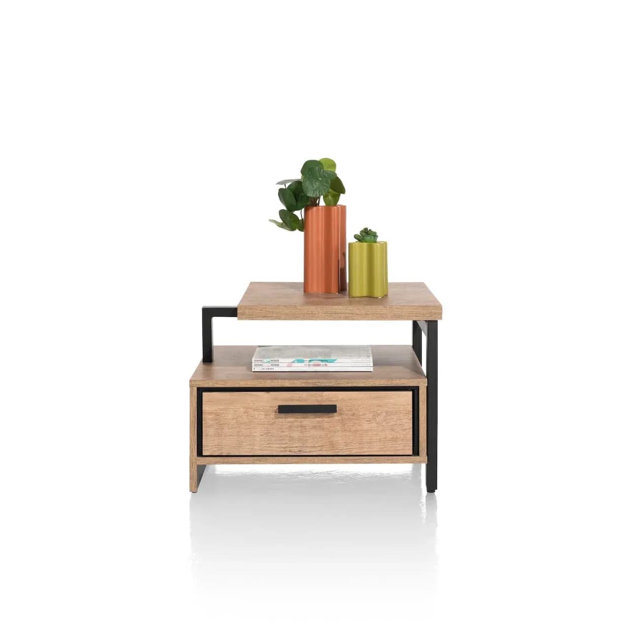 Pavarotti, Beistelltisch 60 x 60 cm + 1-Lade t&t + 1-Nische
