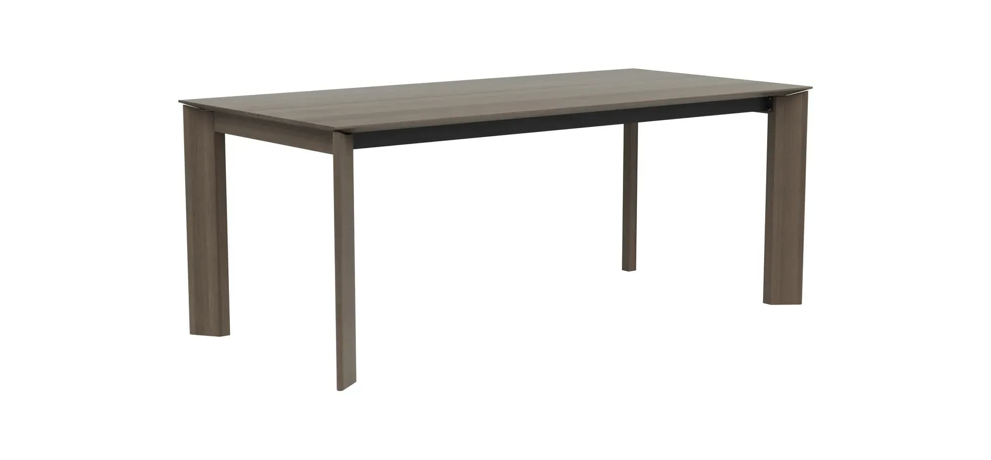 Esstisch Saratoga - ausziehbar, LB ca. 200x95 cm, Buche massiv, silbergrau geölt – Ausstellungsstück im Möbelhaus Gottwald – der Wohnfuchs